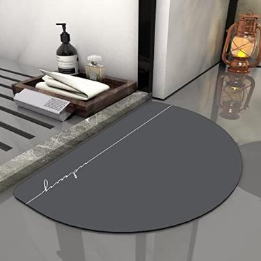 Imagem de SHENGANG Tapete de Banho Absorvente Tapete de Banho Antiderrapante de Secagem Rápida Banheira Área Lateral Tapetes de Piso Capacho de Casa Tapete de Cozinha, 20,40x60cm