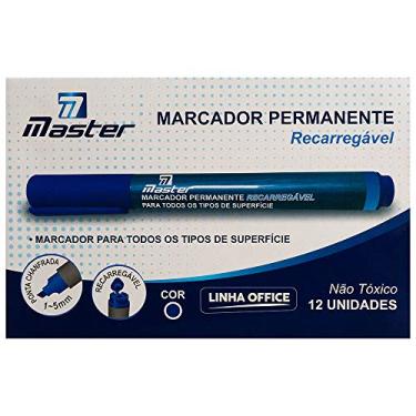 Imagem de Marcador Permanente Recar- Azul Caixa Com 12 Unidades
