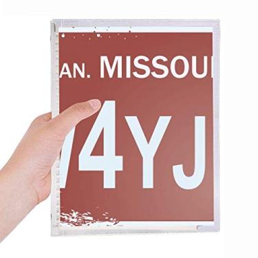 Imagem de Caderno padrão de número de carro americano dos EUA com folhas soltas diário recarregável papelaria