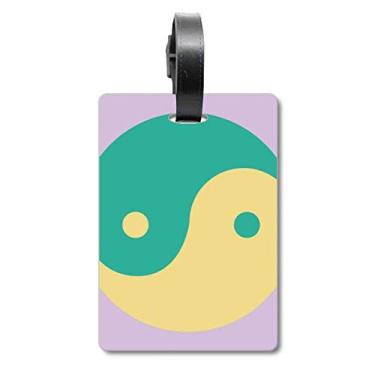 Imagem de Yin-Yang Taichi Bolsa de mala com estampa chinesa, etiqueta para cartão de bagagem