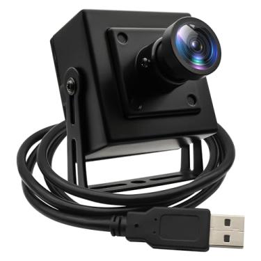 Imagem de ELP Câmera USB grande angular de 16 MP para Raspberry Pi e câmera Web de computador 4K para computador desktop mini UVC USB2.0 câmera de PC 120 graus Web Cam IMX298 Industrial Lightburn câmera para