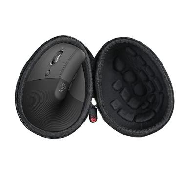 Imagem de Hermitshell Capa rígida de viagem para Logitech Lift Left Mouse ergonômico vertical (preta, capa para elevação vertical esquerda)
