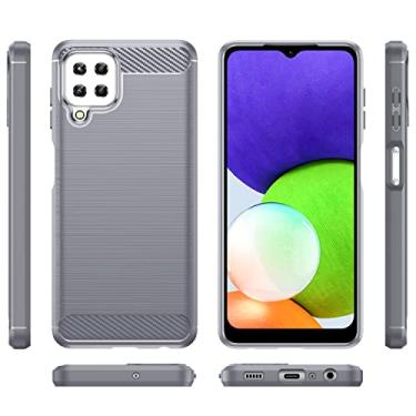 Imagem de Capa para Samsung Galaxy F22, capa protetora com tecnologia de absorção de choque TPU para Samsung Galaxy F22 (cinza)