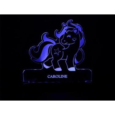 Imagem de Luminária Decorativa com LED Unicórnio - Hobbies do Ofício, Azul