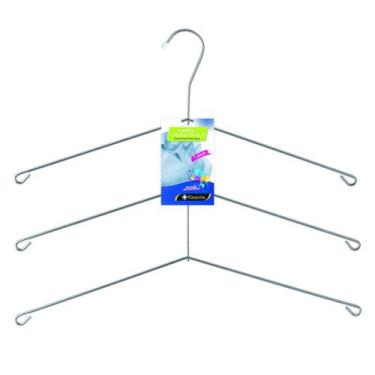 Imagem de Cabide para Camisa Triplo Camiseiro Cromado Organização Roupa Armário 