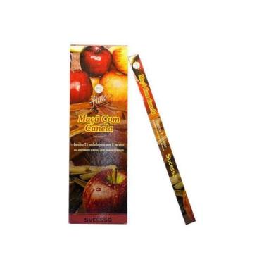 Imagem de Incenso Semi Massala Maçã com Canela Com 8 Varetas - flute