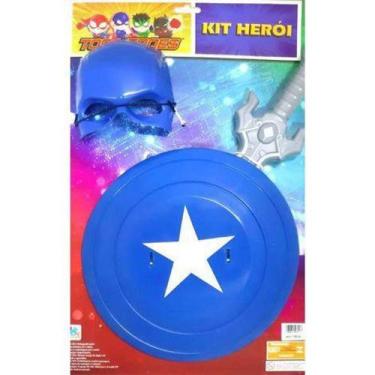 Imagem de Kit heroi azul 3 peças - Toy Master - TOYMASTER