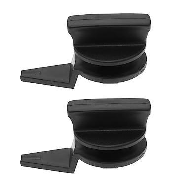 Imagem de Micro Traders 2 conjuntos de substituição de clipe de maçaneta de triângulo de aviso 1J0867467 3C9867467 1J0867468 3C9867468 compatível com Touran compatível com Bora Plastic Black