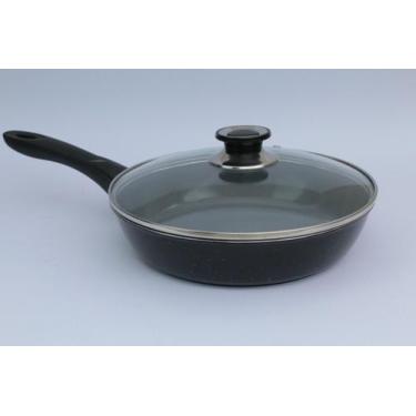 Imagem de Frigideira ceramica 24cm com cabo e tampa de vidro Aluminio fundido Ja