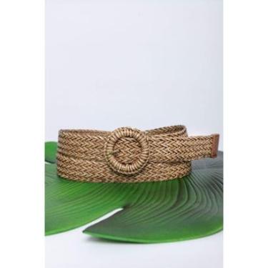 Imagem de CINTO FINO PALHA FIVELA REDONDA IZZY - Único-Feminino