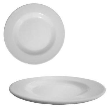 Imagem de Prato de melamina / plastico para sobremesa branco 17,5 cm - RIO CHENS