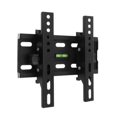 Imagem de SOMKB Suporte universal ajustável para TV de parede de 25 kg moldura de TV de tela plana inclinação de 15 graus com nível para monitor LCD LED de 14-43 polegadas