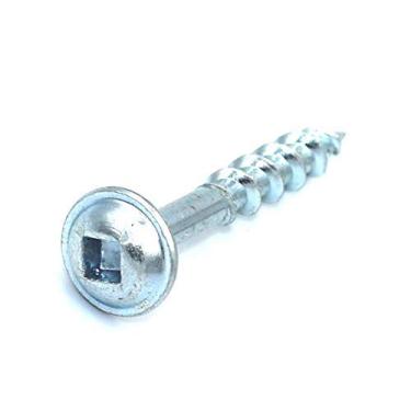 Imagem de FGen 200 pçs cabeça quadrada de sulco lavável parafuso de madeira dentes grossos com cabeça de arruela #81-1/4 polegadas