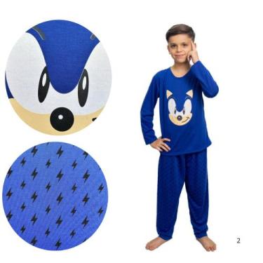Imagem de KIT 2 Pijamas Infantil Masculino Inverno - SLEEP PIJAMAS, Sonic, 6 ANO