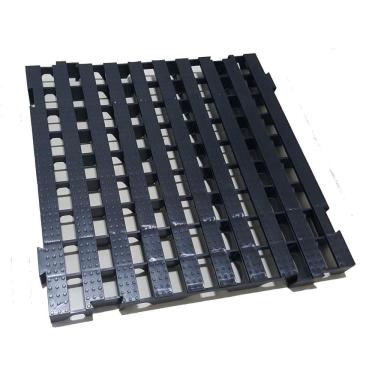 Imagem de Pallet Palete Estrado Plástico 50X50Cm Preto 2Pcs