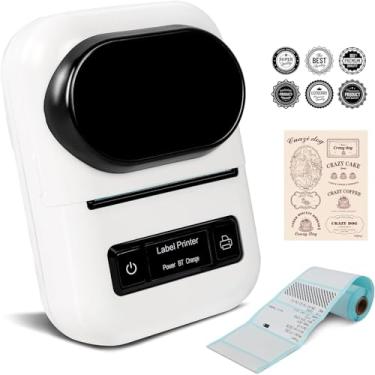 Imagem de Impressora Termica de Etiquetas, Máquina de Impressão Bluetooth, Impressora de Etiquetas Portátil, Mini Impressora de Etiquetas Portátil Pequena, Máquina de Etiquetagem para Escritório, Casa, Empresa