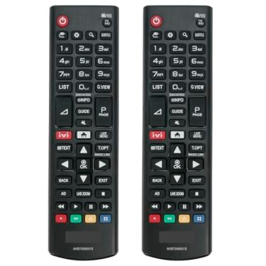 Imagem de Novo pacote com 2 controles remotos de substituição AKB75095312 compatíveis com LG LCD LED TV 24LJ480U 24MT49S 28LK480U 28MT49S 32LJ622V-ZB 43LJ624V-ZC sub remoto AKB75095314 AKB750955314 315
