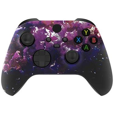 Imagem de eXtremeRate Capa de substituição para controle Xbox Series X e S – Liberte seu estilo – Acessórios personalizados Surreal Lava Capa frontal para controle Xbox Core sem fio [controle não incluído]