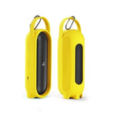 Imagem de JOYSOG Capa de silicone para Beats Pill Bolsa de armazenamento portátil para alto-falante Bluetooth bolsa de viagem (amarelo)