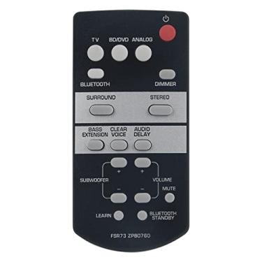 Imagem de PERFASCIN Controle remoto de substituição FSR73 ZP80760 adequado para sistema de alto-falantes Yamaha BT Sound Bar Home Theater ATS-1050 SRT-700 YAS-105