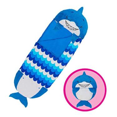 Imagem de Happy Nappers Pillow & Sleepy Sack- Comfy, Cozy, Compact, Super Soft, Warm, All Season, Sleeping Bag with Pillow- Blue Shark (Large 66” x 30”)
