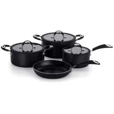 Imagem de Conjunto De Panelas 4 Peças Multiflon Dom Antiaderente Preto