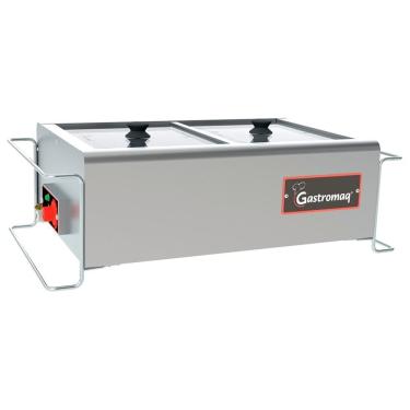 Imagem de Buffet De Mesa Aquecido Gastromaq Inox 2 Cubas Tampa Vidro 127v Btme 02 St V
