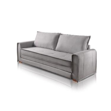 Imagem de Sofá Cama Maldivas Dobrável Com Colchão 2.23m Jc Estofados Cinza