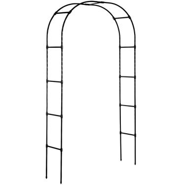 Imagem de LeJoy Garden Arco De Pérgola Jardim, Treliça Metal À Prova Ferrugem E Fácil Montar, 2,4 M Altura X 1,2 Largura, Revestido + Pe Para Plantas Trepadeiras, Suporte Rosas Ao Ar Livre, Decoração Casament