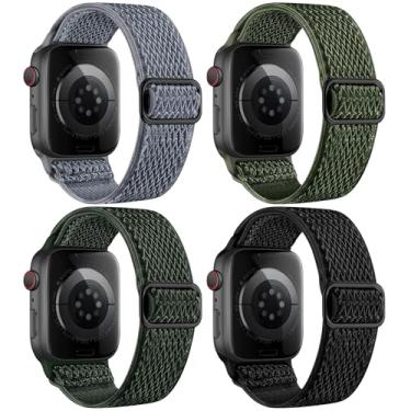 Imagem de Osochic Pulseira elástica de nylon compatível com Apple Watch séries 10 9 8 7 6 5 4 3 2 1 Ultra SE