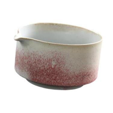Imagem de ＫＬＫＣＭＳ Tigela de cerâmica para chá Matcha, tigela de porcelana tradicional Chawan feita à mão para iniciantes, amantes de chá, preparação de Matcha japonês, Rosa