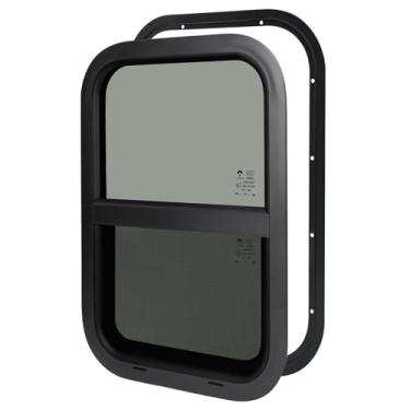 Imagem de NOVINO Janela de trailer, janela deslizante vertical de trailer de reposição para trailer de carga utilitário de viagem caminhão van de carga SUV 35.6 cm L x 55.9 cm A, serve para parede de 2.5 cm ou