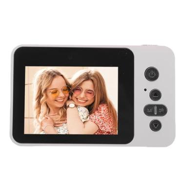 Imagem de Heayzoki Câmera Digital 1080p Com Lente Dupla HD de 12MP, Tela de 2,4 Polegadas, Foco Automático, Modo de Beleza, Filtros, Bateria de 400mAh, Câmera Portátil Compacta para Crianças, (Branco)