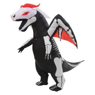 Imagem de Traje inflável de dinossauro esqueleto Aiwendish para crianças de 8 a 