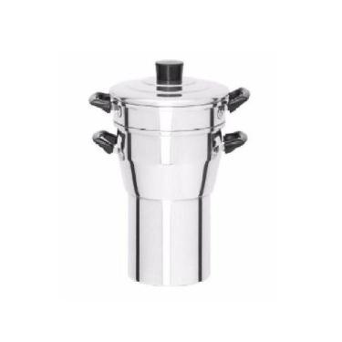 Imagem de Cuscuzeiro de Alumínio 2x1 com Peneira Externa - CONTINENTAL