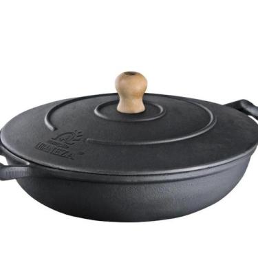 Imagem de Frigideira com Alça de Ferro e Tampa de Ferro 26Cm - LIBANEZA