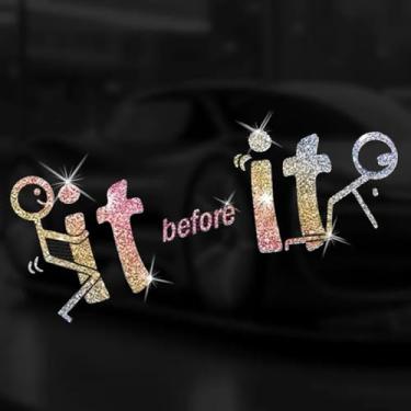 Imagem de Sparkling It Before It Adesivo autoadesivo PVC arco-íris glitter decalque adesivo para carros, janela de parede, bagagem, capa de arranhão porta multisuperfície adesivo decorativo (colorido)