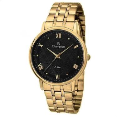 Imagem de Relógio de Pulso Champion Masculino Slim Dourado CN21185U
