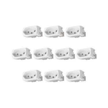 Imagem de Kit 10 Módulos Tomada 20A S401110 Branco Lunare Up Schneider S401110