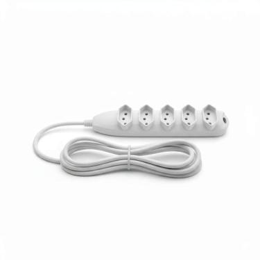 Imagem de Extensão Elétrica 5 Tomadas 3 pinos 10A Cabo 3x0,75mm - 2M - CHIP SCE