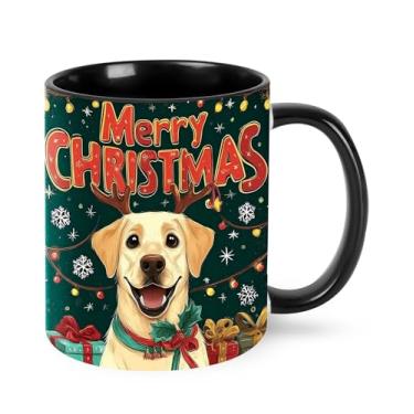 Imagem de Yrebyou Caneca de café para cães, 325 ml, xícara de chá de cerâmica para mulheres, homens, presentes de aniversário, Natal, escritório, casa, micro-ondas, novidade divertida