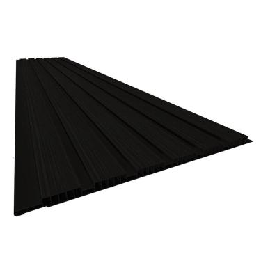 Imagem de Painel Ripado Plasbil 20 x 0,7 cm 6 Metros, Preto