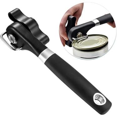 Imagem de Abridor de latas manual profissional, abridor de latas portátil, borda lisa, ferramenta de cozinha essencial saudável portátil para pendurar