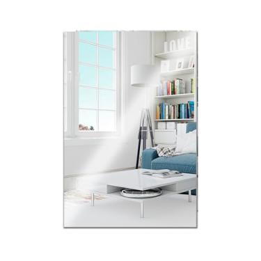 Imagem de Kit com 1 Espelhos Decorativos Retangulares 20x30cm – Acrílico Auto Adesivo para Viagem, Bolsa ou Parede(Apenas 1 Unidade)