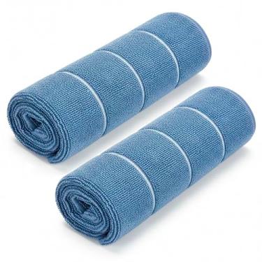 Imagem de Kit 2 Panos De Chão Microfibra Gigante 80x50cm Alta Performance Secagem Rápida Limpa Fácil