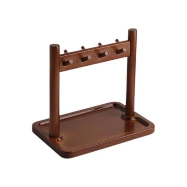 Imagem de Baoblaze Porta-chaves de madeira para mesa de entrada, organizador de joias, suporte multifuncional e para decoração de casa, Style B