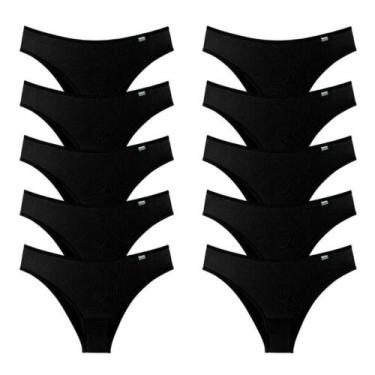 Imagem de Calcinha DelRio Biquíni em Microfibra 511821 C/10, Preto, P