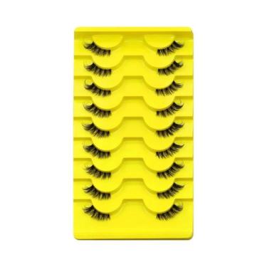 Imagem de Cílios Postiços Naturais Meio Olho De Gato Com Banda Transparente, Cíl