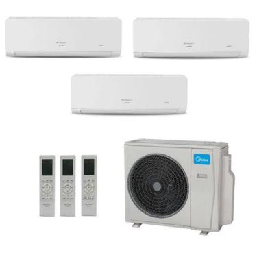 Imagem de Ar Condicionado Multisplit HW Inverter 42.000 Btu (1x Evap 9.000 + 1x Evap 12.000 + 1x Evap 24.000) Quente Frio 220v