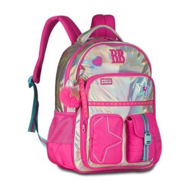 Imagem de Mochila de Costas Rebecca Bonbon Holo Shine RB27020 Juvenil Grande Hol